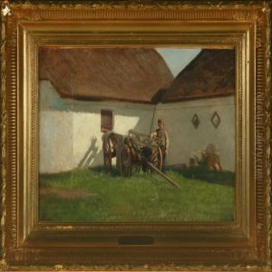 Exterior With Farmer By Cart