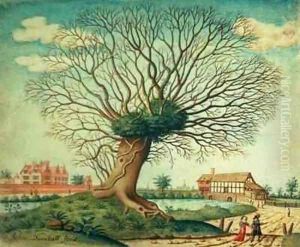 A Pollard Oak near West Hampnett Place by John Dunstall