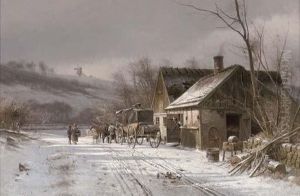 Shoeing A Horse At The Blacksmith's