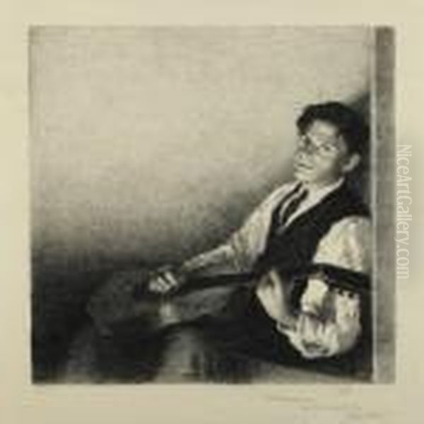 Interior With Young Guitar Playing Man - view 1