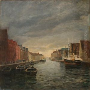 View From Christianshavn Canal, Denmark by Johan Gudmann Rohde