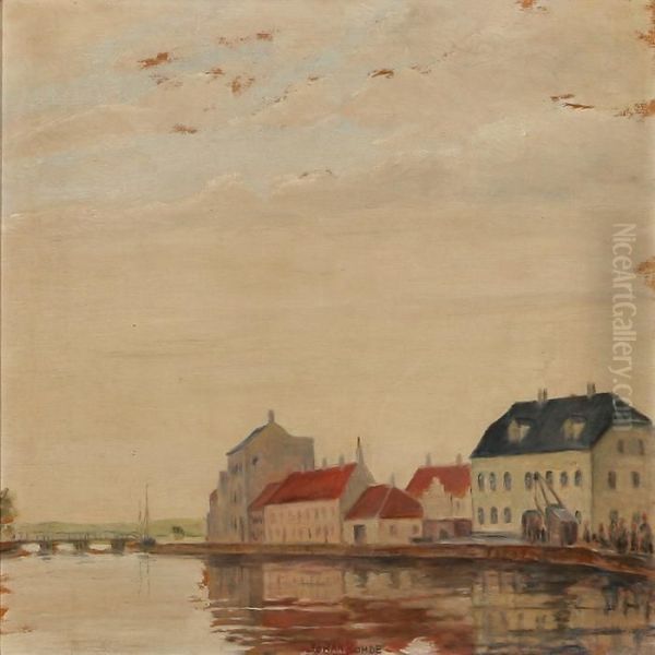 Harbour Scene From Randers, Denmark - view 1