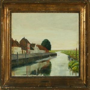 Ved Ribe, Skibsbro by Johan Gudmann Rohde