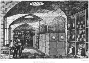 Basement of the Bank of France in Paris Basement of the Bank of France in Paris