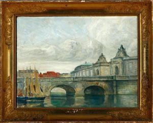 The Marble Bridge In Copenhagen by Johan Gudmann Rohde