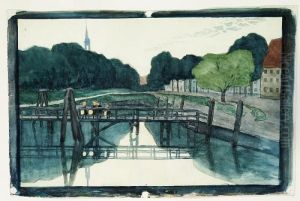 Summer Evening In Tonning by Johan Gudmann Rohde