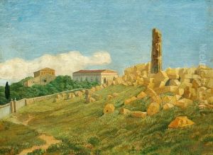 "from Girgenti, Sicilia". The Ruins Of The Temple Of Zeus And The Villa Aurea" by Johan Gudmann Rohde