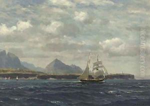A two-master off the coast of Sicily by Michael Zeno Diemer