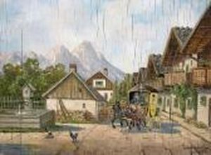 Uliczka W Monachium by Karl Rohrhirsch