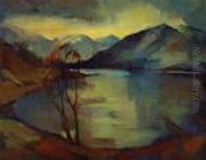 Gebirgslandschaft Mit See by Wolf, Walter Rohricht