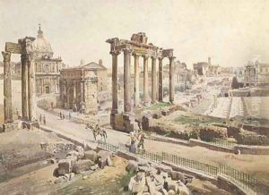 A view of the Roman Forum by Stefano Donadoni