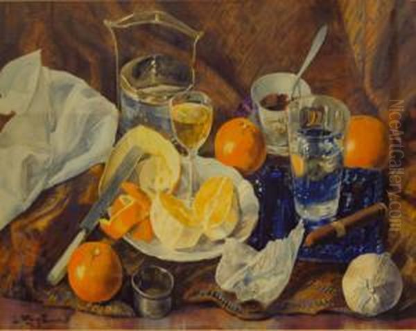 <bodegon De Frutas>. Med.: 44 X 58 Cm - view 1