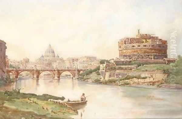 View of the Castel Sant'Angelo, Rome by Stefano Donadoni
