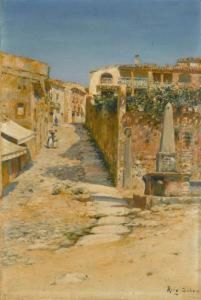 Figures On A Shaded Street