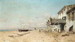 Vista De Un Pueblo Costero by Joan Roig Soler