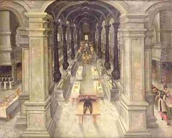 An Occult Funeral Meal in a Church - view 1