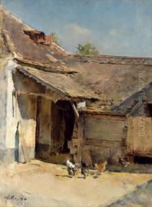 Ein Huhnerhof by Friedrich, Fritz Rojka
