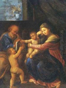 The Holy Family with the Infant Saint John the Baptist by Domenico Zampieri (Domenichino)