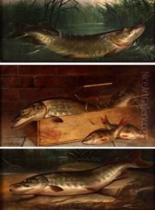Set Of Three Oils On Canvas