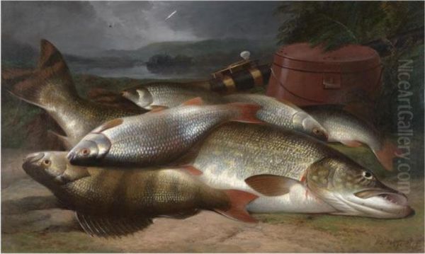 Still Life Of Pike, Grayling And Perch - view 1