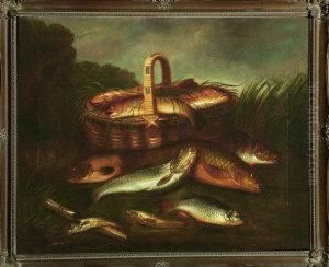 "trout, Chub And Grayling On A Riverbank".