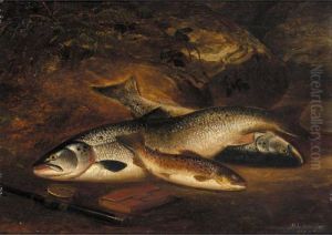 Two Salmon And A Brown Trout