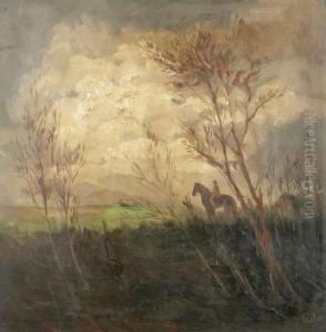 A Landscape With A Rider by Viktor Rolin