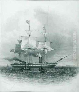 Liverpool The Great Britain Leaving Port in 1853 by Edward Duncan