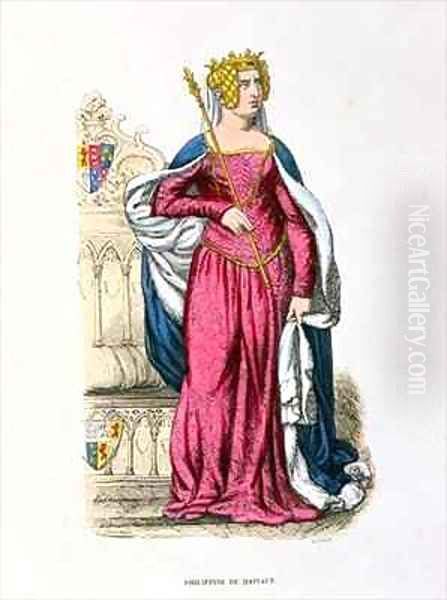 Philippa of Hainault wife of Edward III 1312-77 married in 1328 - view 1