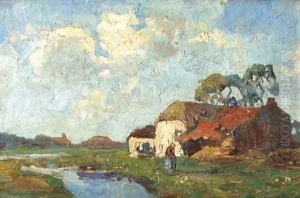 A polder landscape by Charles Dankmeijer