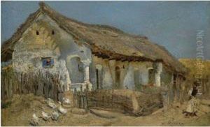 Ungarischer Bauernhof (hungarian Farm) by Anton Romako
