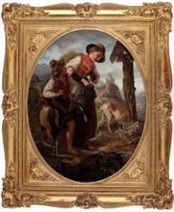 Gebet Bei Der Ruckkehr Von Der Alm by Anton Romako