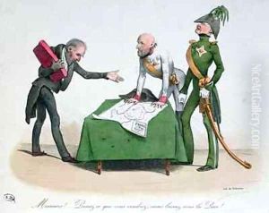 Caricature of the Congress of Vienna 1814-15 by Delaunois