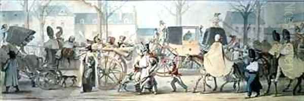 Wounded French Soldiers Entering Paris on the Boulevard Saint Martin after the Battle of Montmirail - view 1