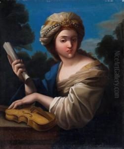 Santa Cecilia. by Giovanni Francesco Romanelli