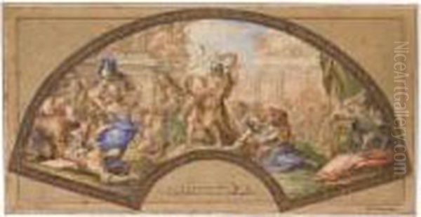Design For A Fan Representing The Rape Of The Sabines - view 1