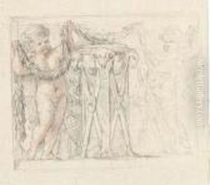 Red And Black Chalk by Giovanni Francesco Romanelli