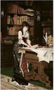 In The Library by Juana Romani