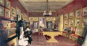 The Library at Tottenham by John Scarlett Davis