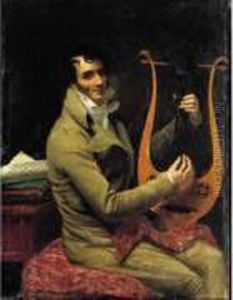 Portrait De Jean Dominique Fabry Garat S'accompagnant Dela Lyre