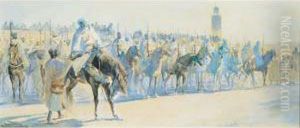 Le Depart De La Fantasia. by Maurice Romberg De Vaucorbeil