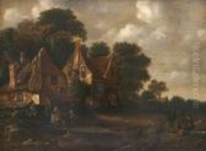 Village Scene With
Figures