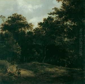 Waldinneres Mit Rastenden Personen. by Salomon Rombouts