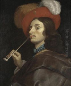 A Cavalier Smoking A Pipe