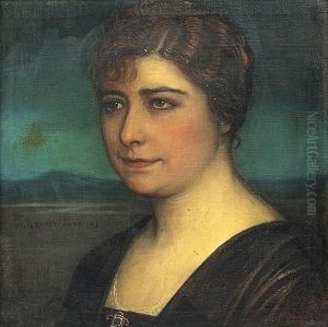 Una Joven by Julio Romero De Torres
