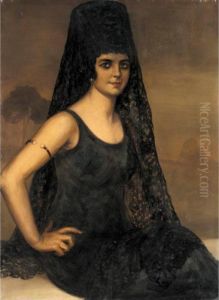 Pastora Imperio (a Portrait Of Pastora Imperio) by Julio Romero De Torres
