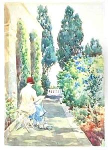Cicely Nops Painting in a Garden Cicely Nops Painting in a Garden