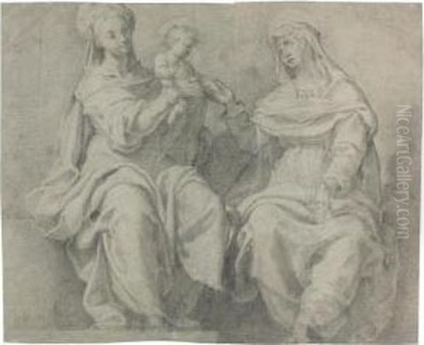 The Virgin And Child, With Saint Anne - view 1
