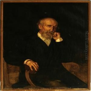 Elderly Gentleman Sitting In An Armchair