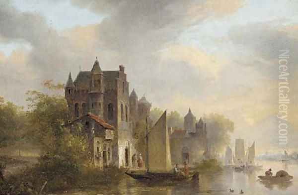 A busy day on a Dutch river - view 1